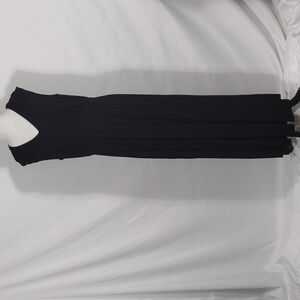 EUC Elle Black Maxi Short Sleeve with embroidery dress size Large